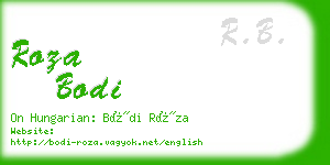 roza bodi business card